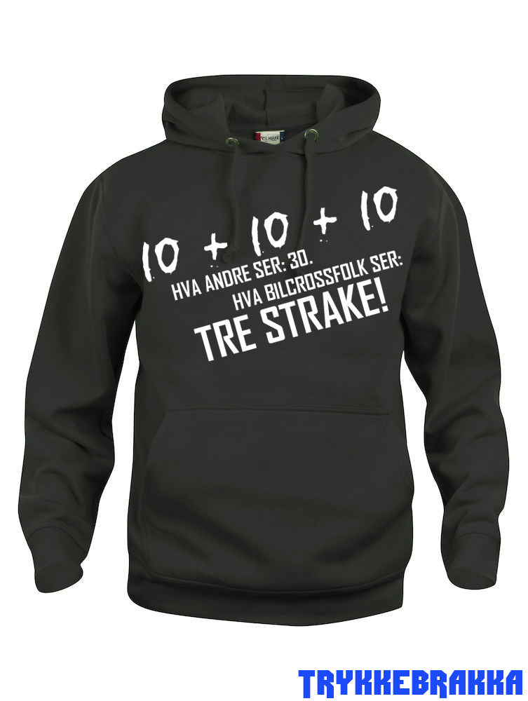Tre strake Hoodie