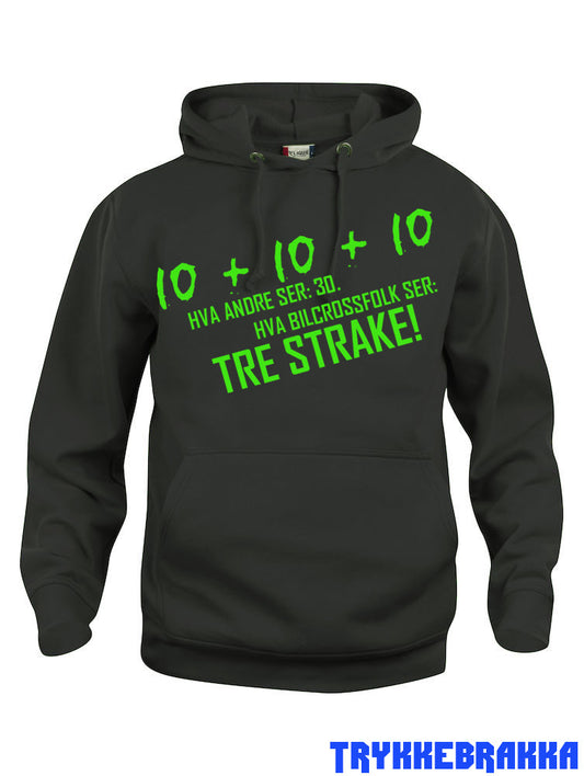 Tre strake Hoodie