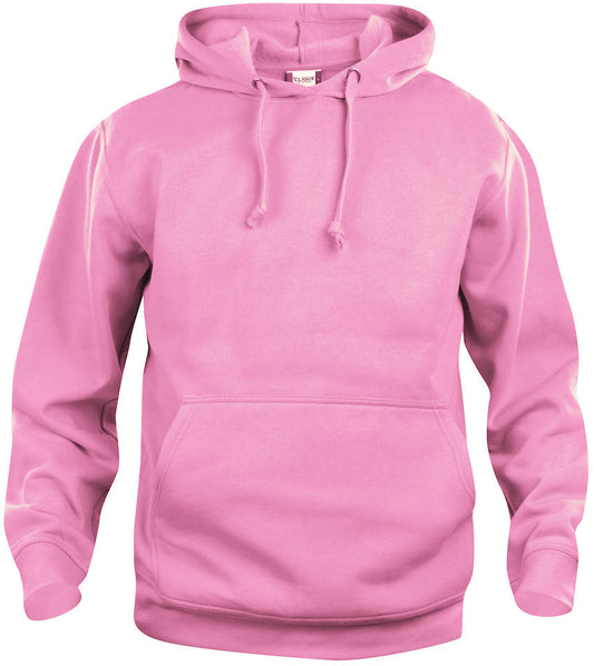 En klar-rosa hettegenser