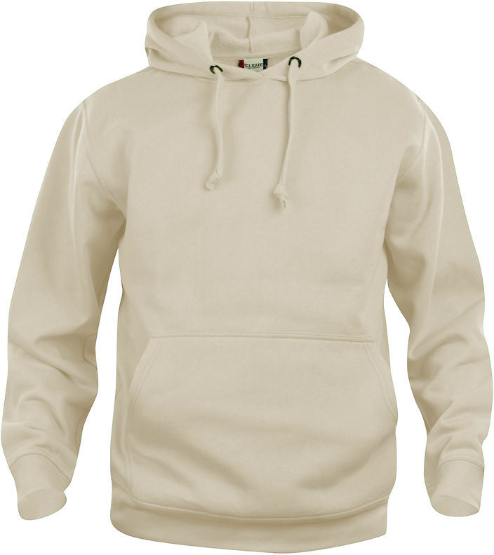 En lysebeige hettegenser