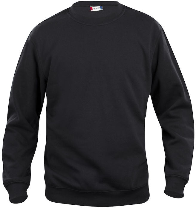 En rundhalset genser i fargen svart