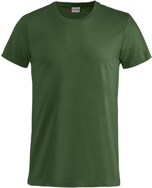 En flaskegrønn t-skjorte
